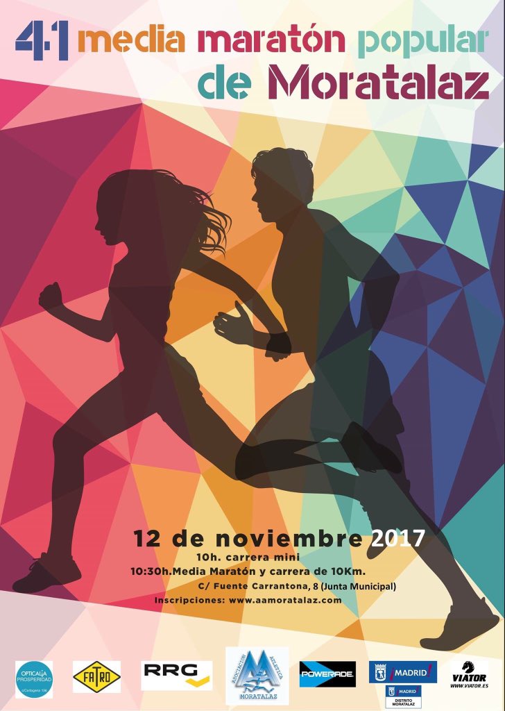 Ya va quedando menos para la 41 Media Maratón popular de Moratalaz. No esperes a apuntarte y disfrutar con nosotros de este ya clásico día!