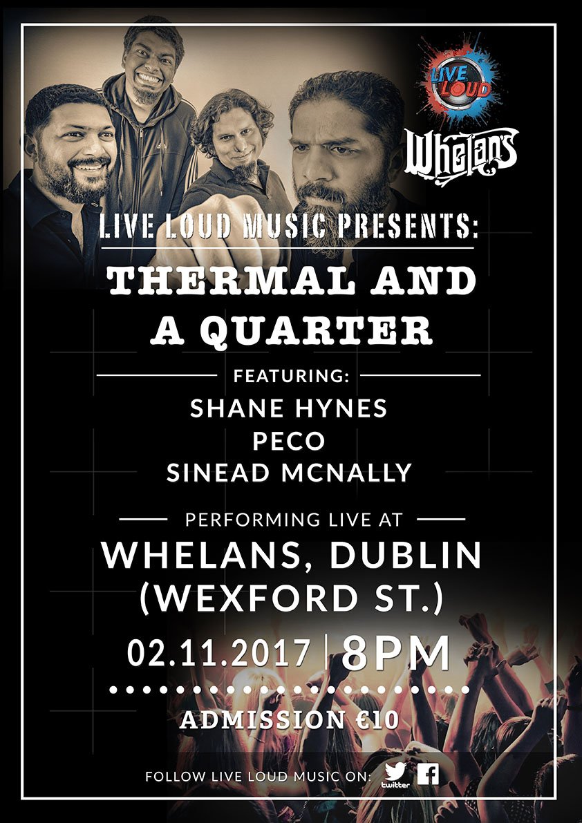 #Tonight THERMAL &amp; A QUARTER, SHANE HAYES, PECO &amp; SINEAD McNALLY

Whelan’s Up, 8pm

whelanslive.com/index.php/ther…
<a href="/taaqative/">TAAQ</a> <a href="/LiveLoudMusic1/">Live Loud Music</a>