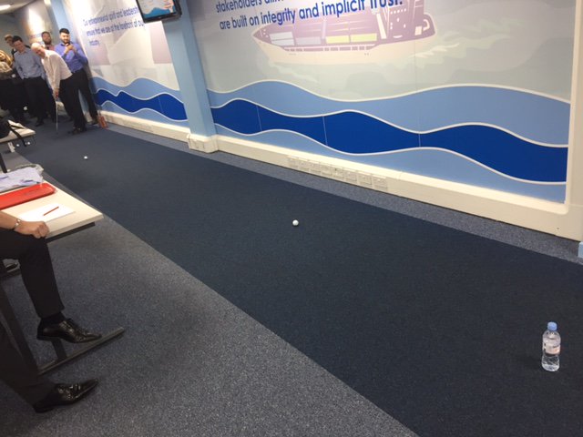 cardinalcaptain's tweet photo. We ended up with a dead heat this morning with Team3 and Accounts both tying 6 inches #Nearestthepin #makingfreightfun #happyworkday https://t.co/F22wms1K29
