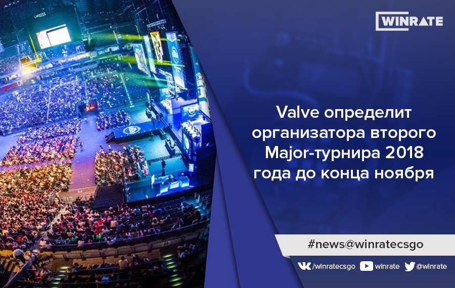 WinRate's tweet photo. Новости об организаторах второго Мейджора 2018 года не за горами:
https://t.co/oi7rTLoyIl https://t.co/n08B8NG8rF