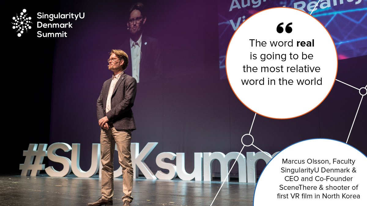 suNordic's tweet image. SingularityU Denmark faculty Marcus Olsson on virtual and augmented reality at the #SUDKsummit