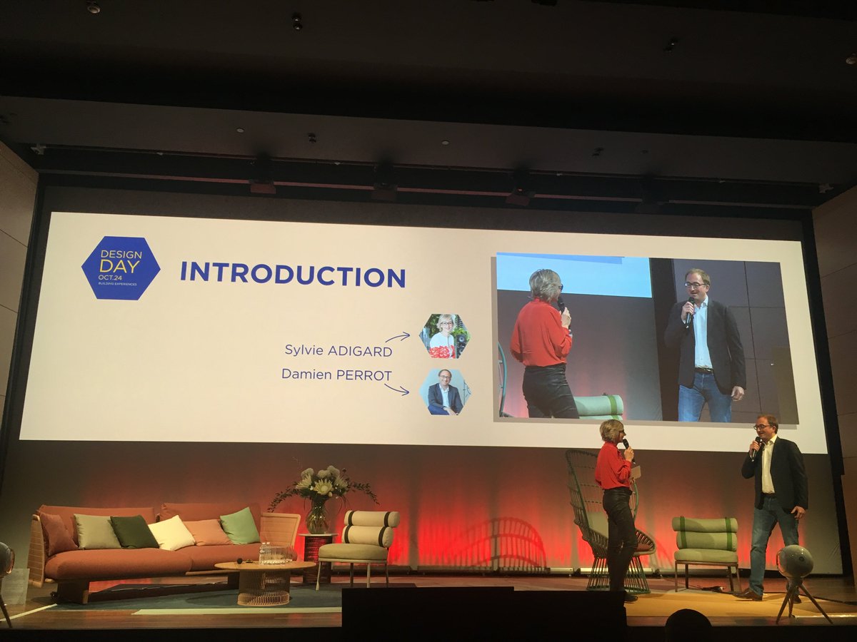 Accor's tweet photo. [#Design Day] @SylvieAdigard &amp; Damien Perrot, #AccorHotels' SVP Design &amp; Product Solutions on Stage. https://t.co/yPz3ET9i0D