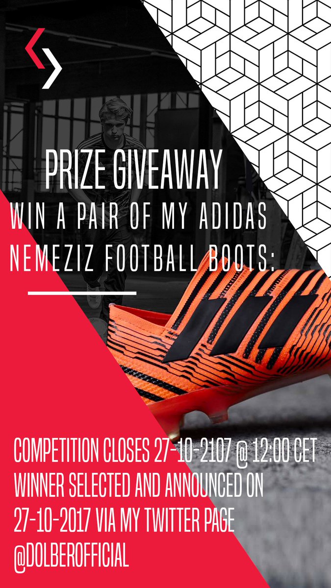 Want to win a pair of my <a href="/adidasfootball/">adidas Football</a> Nemeziz Pyro Storm? Here is how 🔽🔽
1⃣ follow me on twitter 
2⃣ like +retweet this tweet
Good Luck