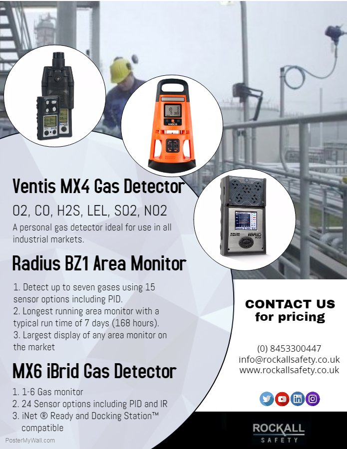 RockallSafety's tweet photo. #gasmonitor for #remotesampling #confinedspace #areamonitoring or #personalprotection @IndSci_Corp
#gasdetector #ventis #RadiusBZ1 #MX6 https://t.co/4LU10jiuvC