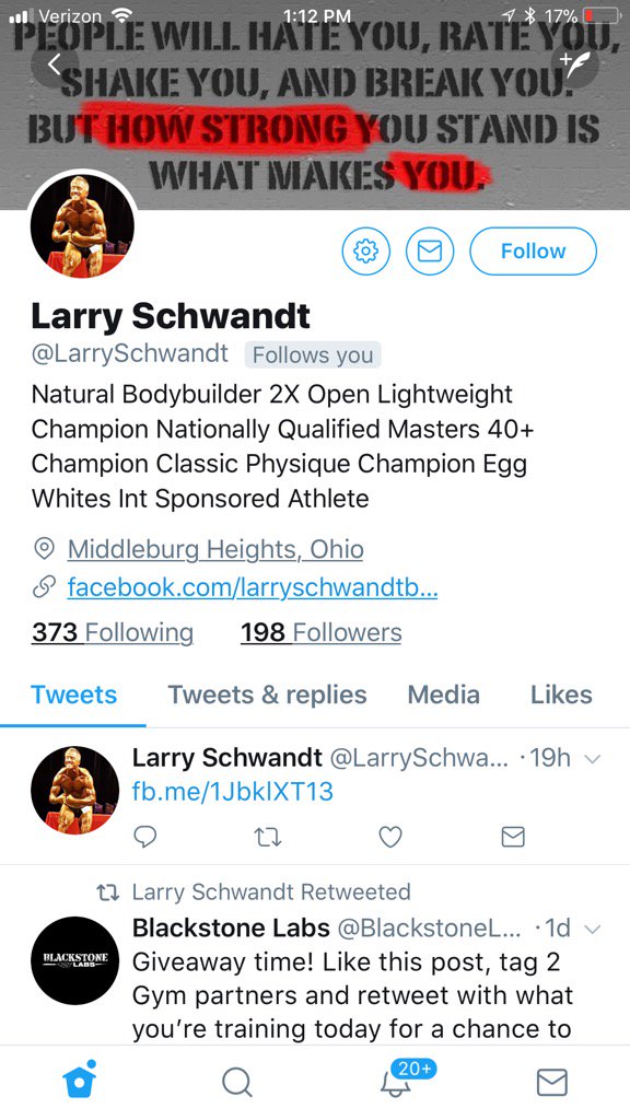 BlackstoneLabs's tweet photo. Congratulations @LarrySchwandt you won yesterday’s giveaway for #RecompRx thanks everybody for participating! Head over to IG for another! https://t.co/g4NZtswOID
