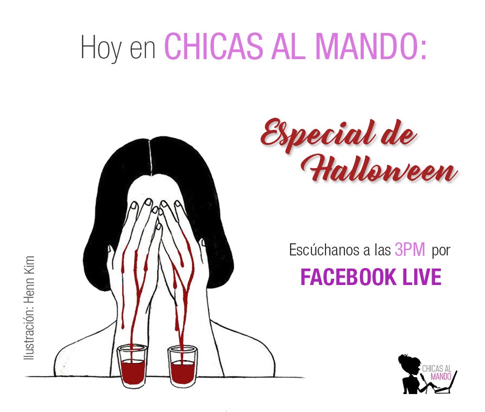 ¡Hoy arrancamos con nuestros especiales de terror!

Escúchamos 3PM por FB live. 
facebook.com/ChicasAlMando/

#Halloween2017