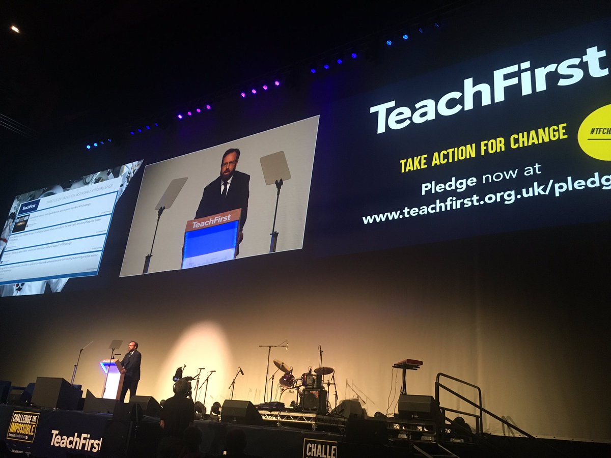 tes's tweet image. New @TeachFirst CEO @russellhobby speaking at #TFChallenge
