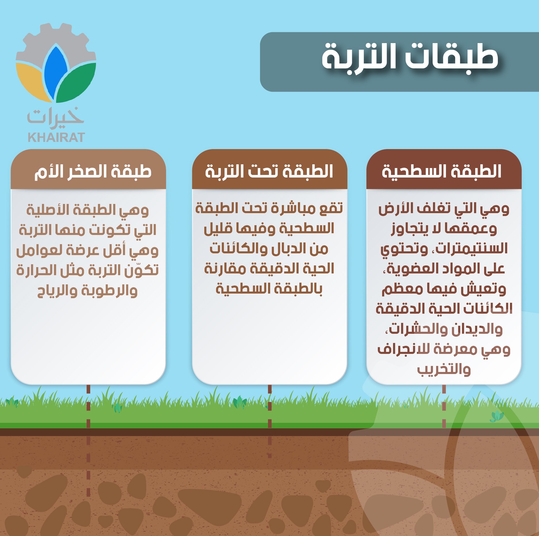 تسمى طبقات التربة طبقة التربة