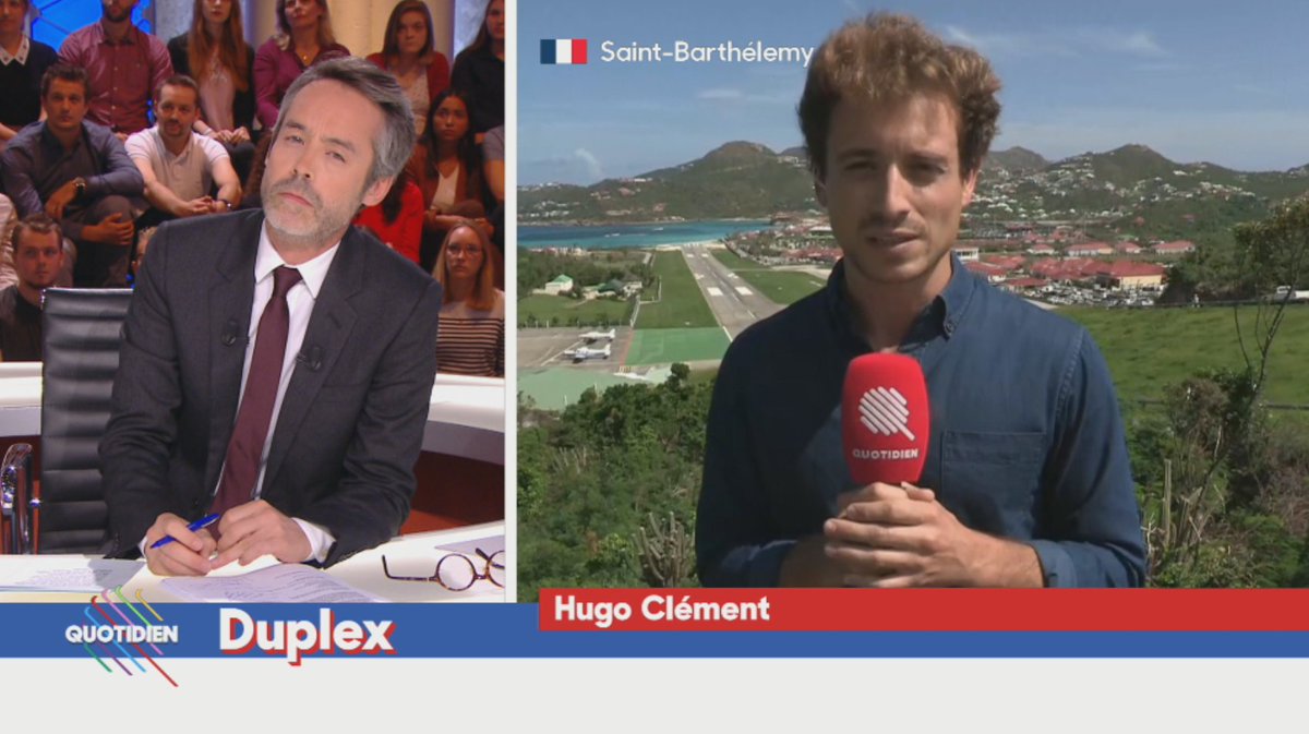 Qofficiel's tweet photo. Deux îles françaises, le même cyclone mais deux situations différentes : après Saint-Martin, @hugoclement est à Saint-Barthélémy.
#Quotidien https://t.co/NM0lnfoXNB
