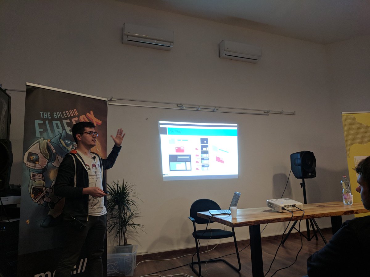 RustHungary's tweet photo. Rust Hungary returns with a Mozilla Developer Roadshow event — @nicalsilva up first on @Firefox Quantum &amp; WebRender! #rusthu #devroadshow https://t.co/yjDAuaPLTu