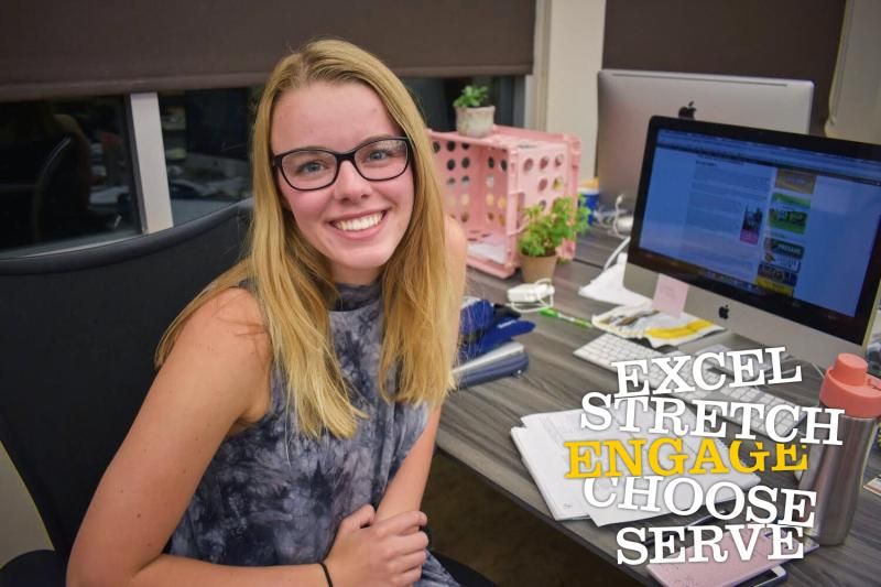 UIStudentLife's tweet photo. Katelyn Weisbrod spends hours each week keeping you informed at @TheDailyIowanโก๏ธ #Engage #IowaChallenge https://t.co/dpNO4zQXwl https://t.co/AunPrJH4oy