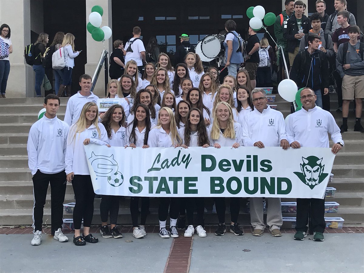 Best wishes to the GHS soccer team as they represent our school at the state tournament! Where you go, the Devils go. #DevilPride