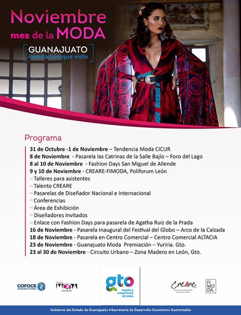 Conoce el programa de #Noviembre mes de la Moda 2017. 
👗👔