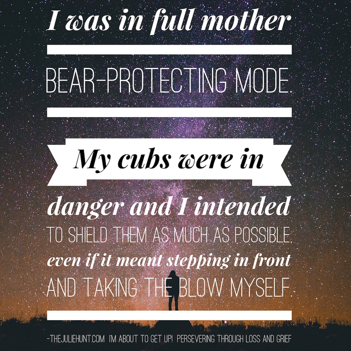 TheJulieHunt's tweet photo. #MamaBear #Grief #Family #ImAboutToGetUp! The Book https://t.co/yyqZyQJDZx