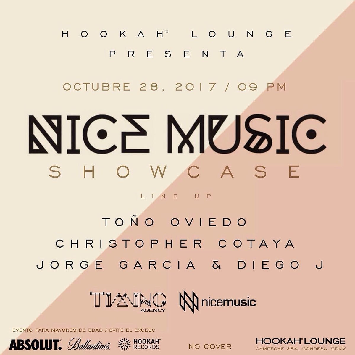 elarquidiego's tweet photo. Este sabado π @Buncka @Nice_Music_MX @GrupoHookah #nicemusicMX #NMshowcase https://t.co/GBV9zhFe6l