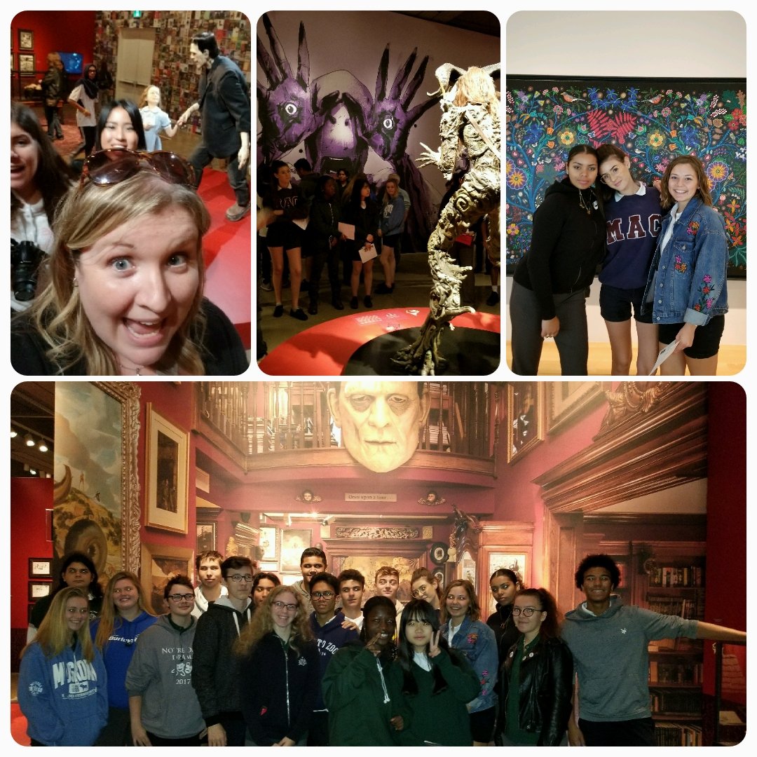ET_PhoneHume's tweet photo. Gr11 &amp; 12 @NotreDameHCDSB  media arts @agotoronto for #guillermodeltoro exhibit! #notredameartdept @kbecks57 https://t.co/oFoPDtQzNg