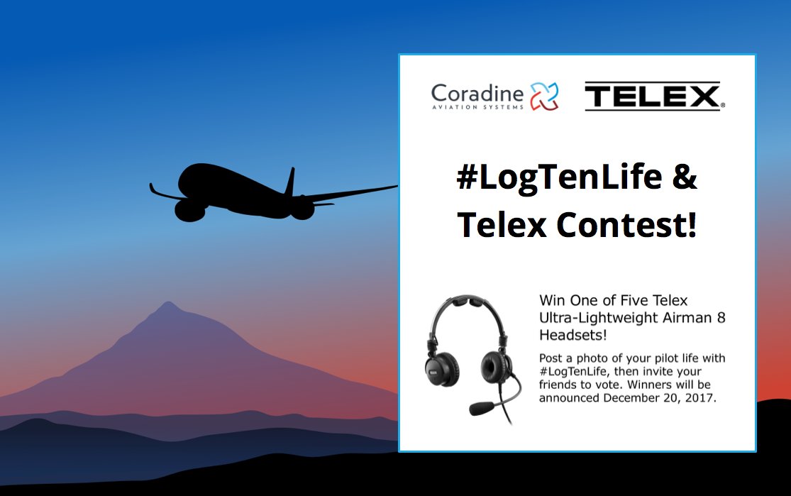 flywithlogten's tweet photo. #LogTenLife &amp; Telex Photo Contest. Win 1of5 Telex Airman 8 headsets! Post a photo with #LogTenLife – enter at https://t.co/McaIfAoJEc https://t.co/pTAljvVlBI