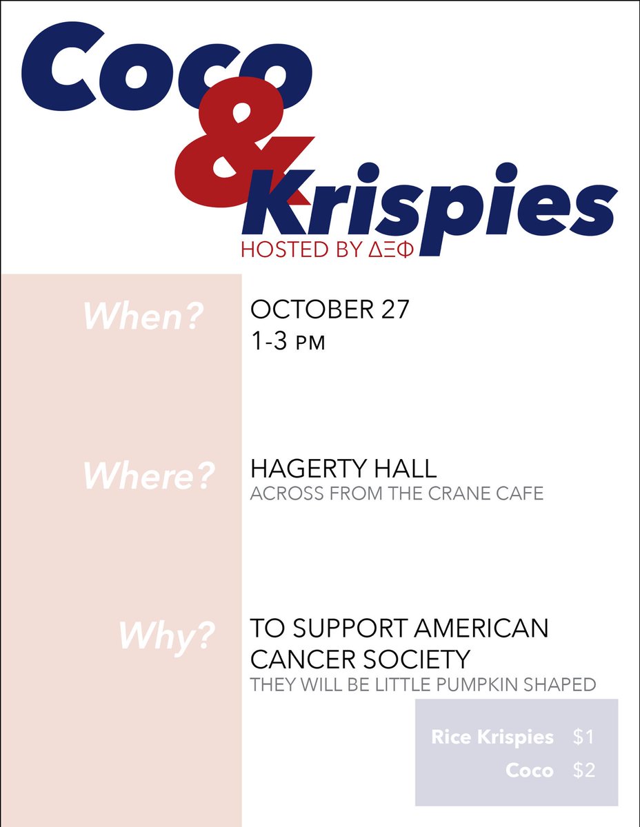 DeltaXiPhiOSU's tweet photo. Stop by and grab a sweet treat this Friday! All proceeds go to the American Cancer Society 🎃 https://t.co/CW28FwH2Dd