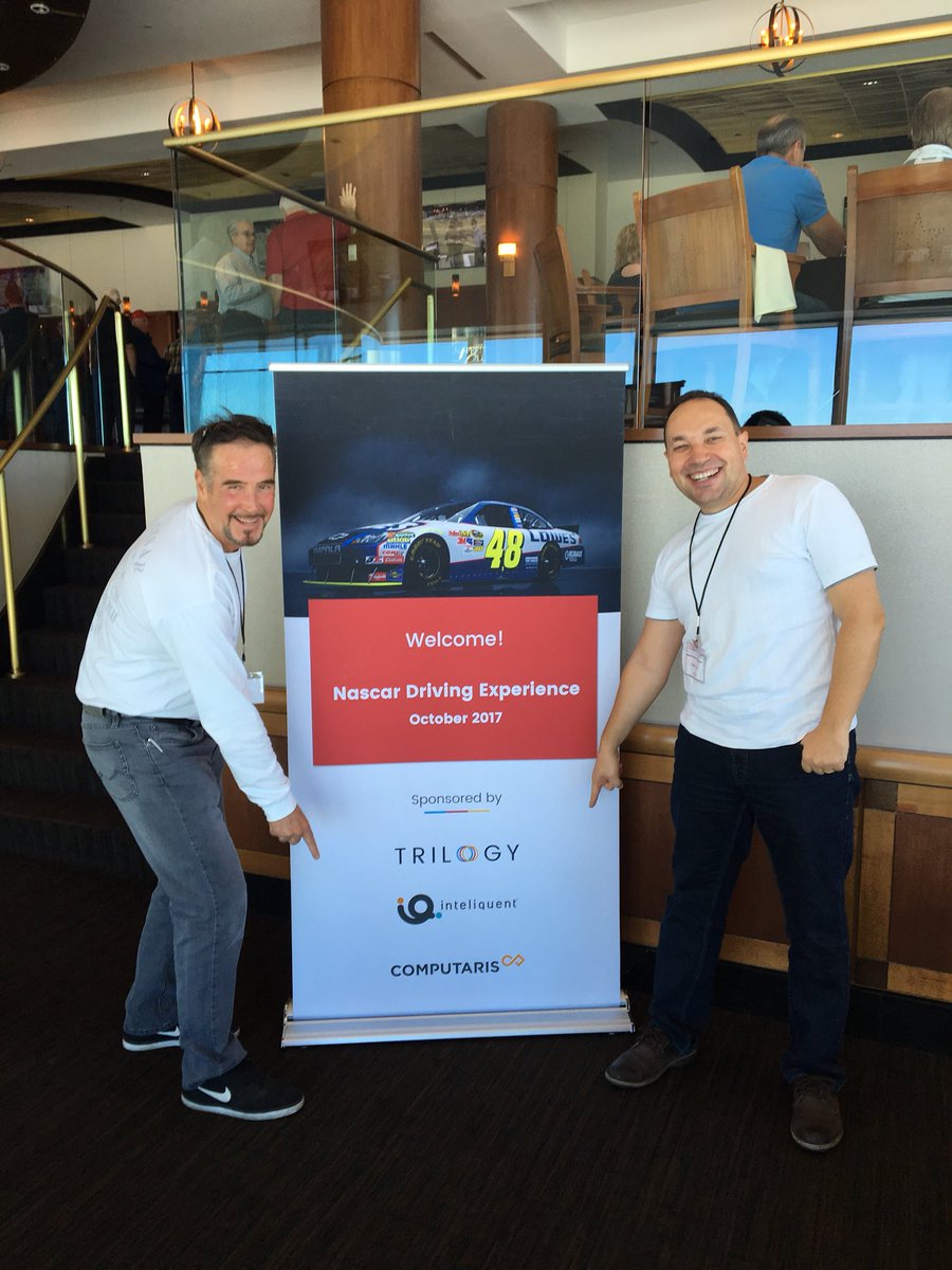 theEdgeGuru's tweet photo. Everyone is excited for the NASCAR Driving School #trilogynetworks #ccaconvention https://t.co/iIrtCSG18V