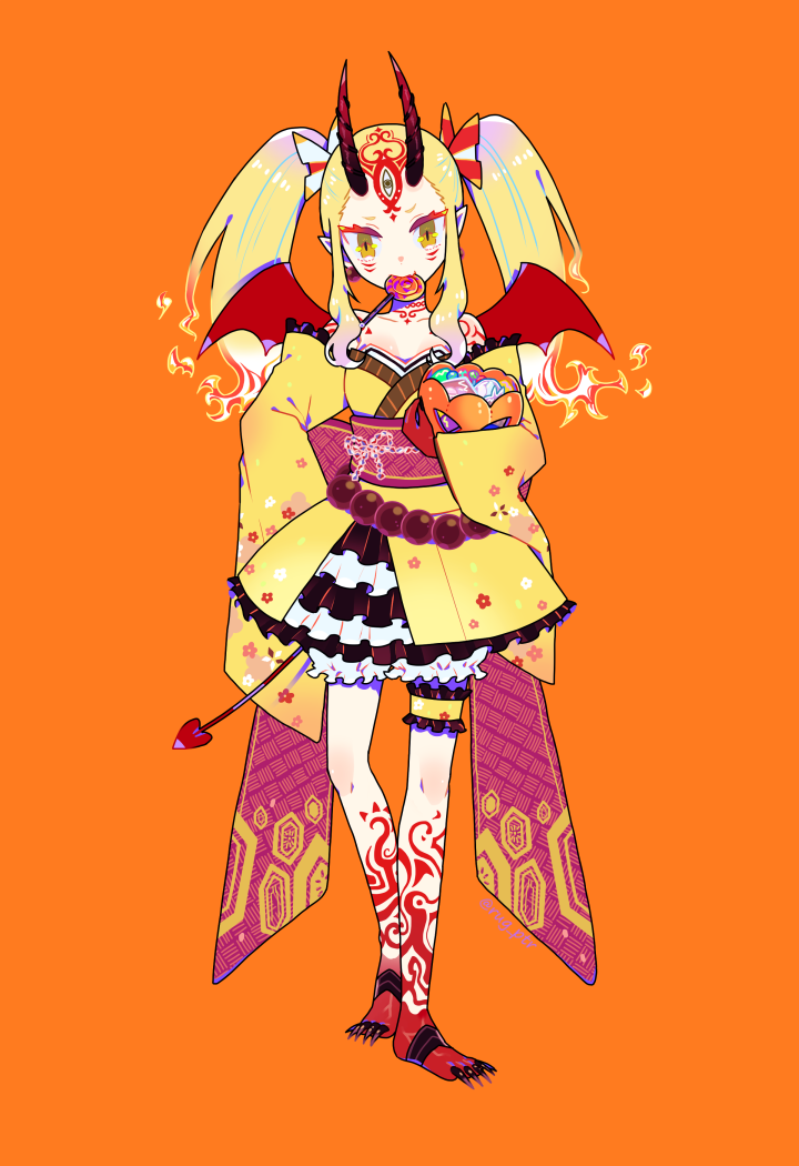 rug_ptr's tweet photo. 茨木・ハロウィン・童子
こっちのほうが効率良いよ～って騙してふりふりついた服を着せたい(嘘ではない)
#FGO https://t.co/yT37AJlOD4