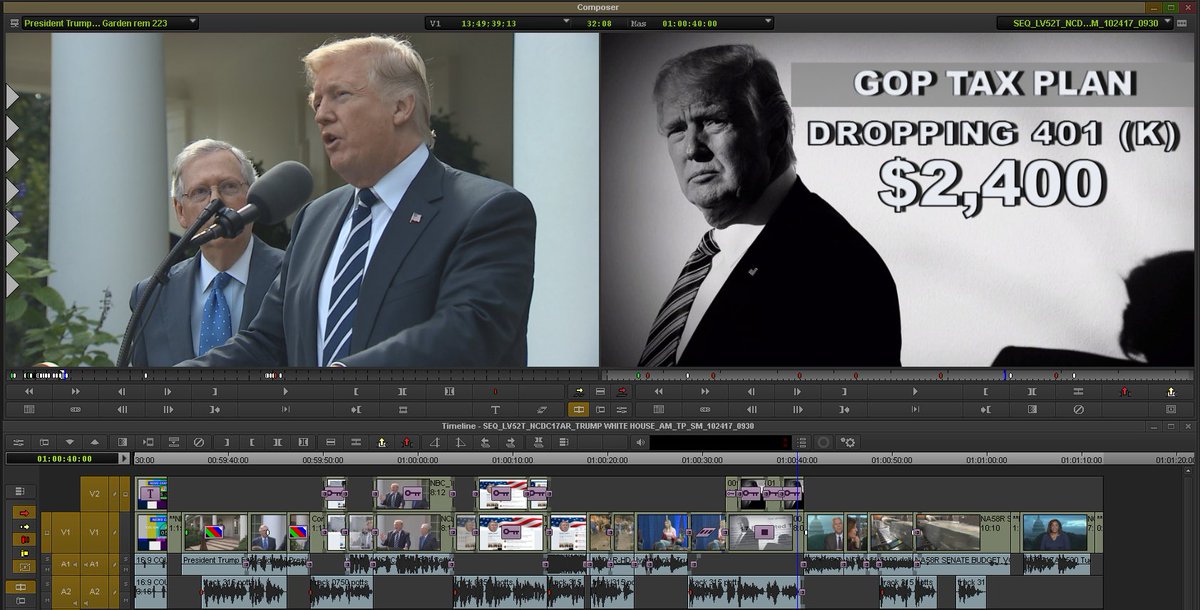 MuskatMedia's tweet photo. It’s Trump Tuesday #timelinetuesday #avid #videoeditor #photoshop #tvnews https://t.co/Jx69cRzLLO