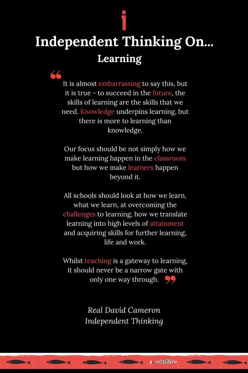 ITLWorldwide's tweet photo. Independent Thinking On... Learning from @realdcameron We need to make learners happen, not just learning https://t.co/FoMq4Dnk3G