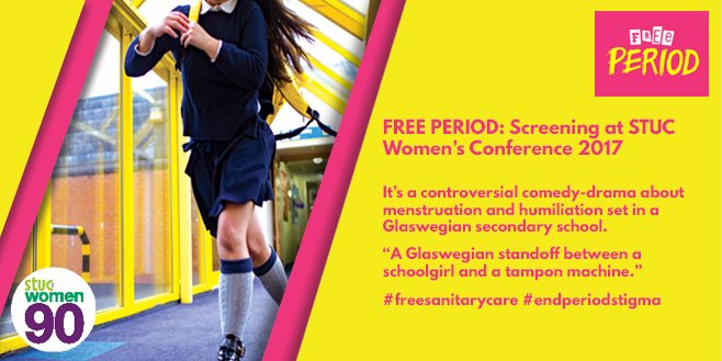 STUC_Schools's tweet photo. We're screening this AMAZING new short film  @FreePeriodFilm at #stucwomen17 You can watch it here: https://t.co/oGocvZGK5x #endperiodstigma https://t.co/fMXZZivg8I