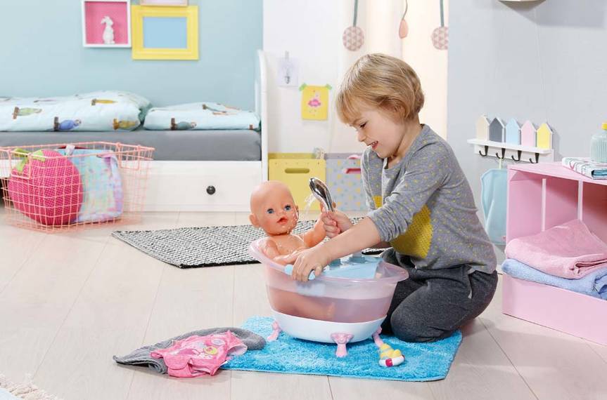 baby born interactive bathtub with foam