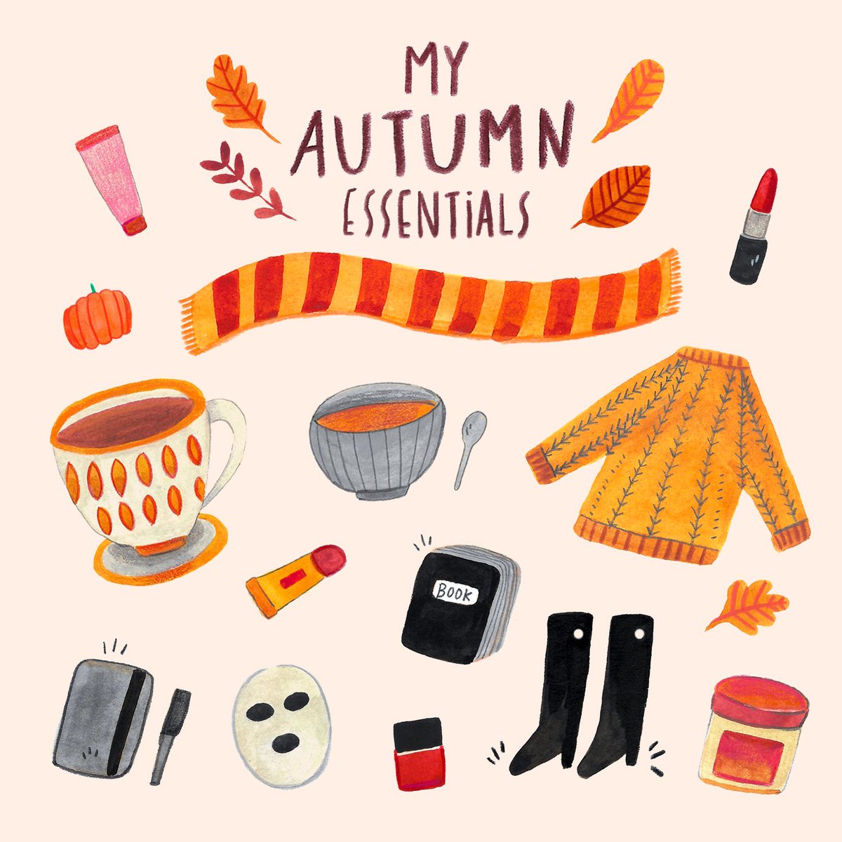 🍁Autumn Essentials🍁
#illustration #illustrator #autumn #일러스트 #가을