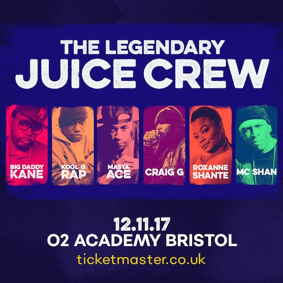 GetAtGrassrootz's tweet photo. Hip Hop hitting Bristol! Tickets: https://t.co/Sh7zSjX80e #JuiceCrew #SipTheJuice #SplitProphets @o2academybris @TonySpreadLove #HipHop https://t.co/qyQWY3zAqS