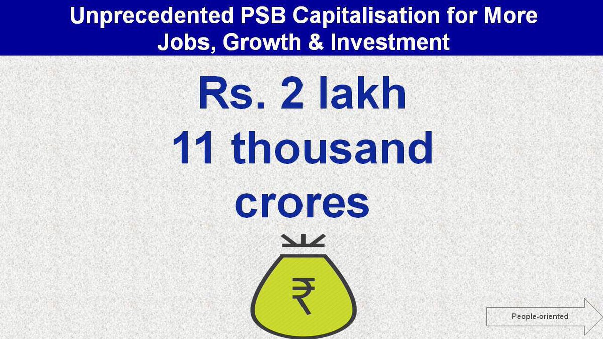 dpradhanbjp's tweet photo. Unprecedented capital infusion to Public Sector Banks to enhance their lending capacities to MSMEs #NewIndiaTakeOff https://t.co/5NtUkPwbkX