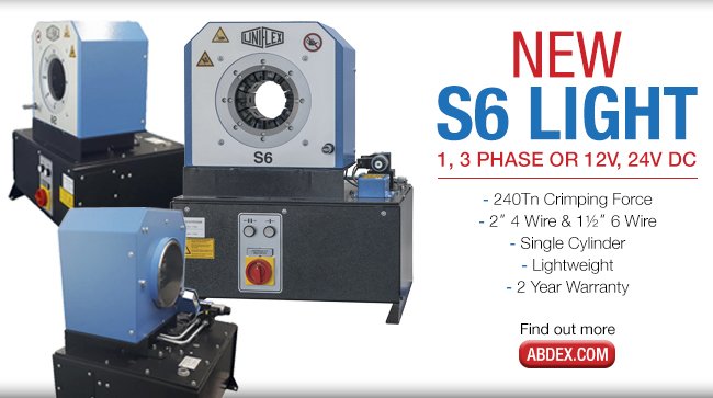 AbdexUK's tweet photo. The #S6 Light is a single fixed cylinder, crimp diameter up to 92mm with 240 tonne crimp force. For more information, please contact #abdex https://t.co/hE7h2ymsN6