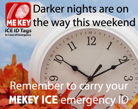 Remember the clocks go back this weekend so the evenings will be darker mekeyicetag.com #clocksgoback 🕑