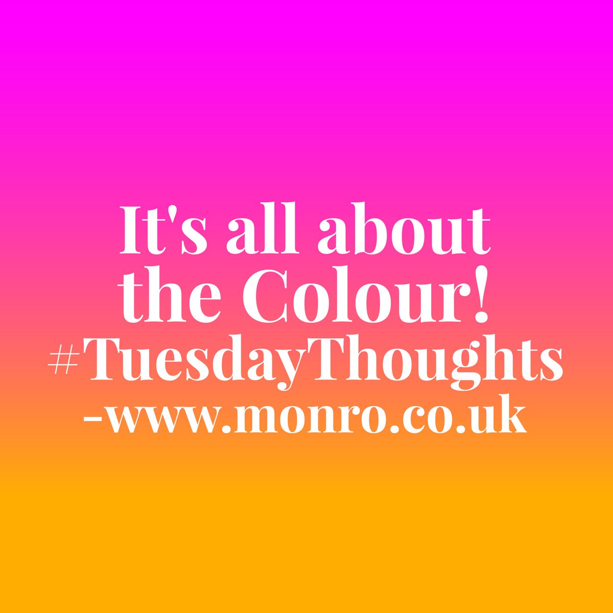MonroLtd's tweet photo. #TuesdayThoughts turn to #Colour . https://t.co/lvt1KrRccV
