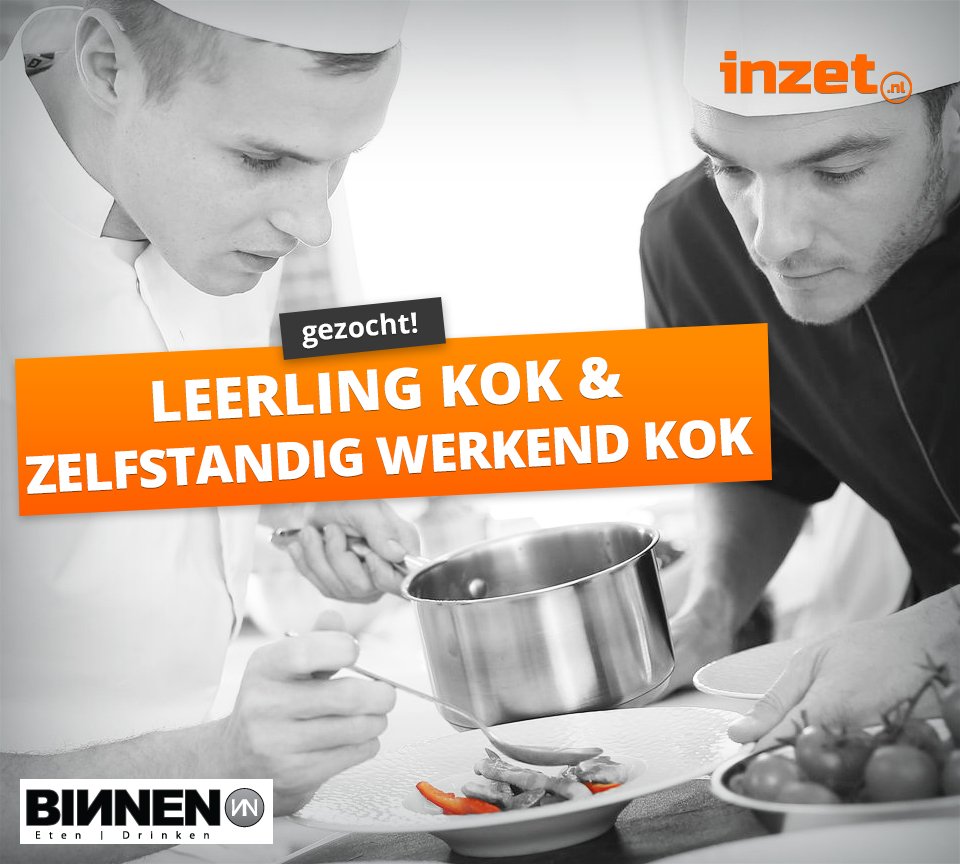 Sta jij vol #passie in de keuken en heb je ambitie om te #leren? Solliciteer als leerling kok of #ZWK bij #Binnen! bit.ly/2y1JGIW