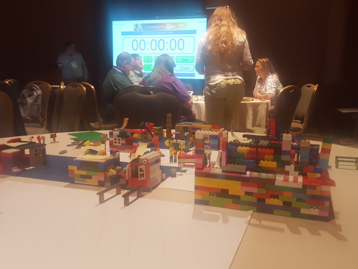 MrIserloth's tweet photo. Lego4scrum presentation me and Nathan Nolte. PLTW theme park! #PLTWsummit17 #eahsgo https://t.co/9gD1nfCUwq