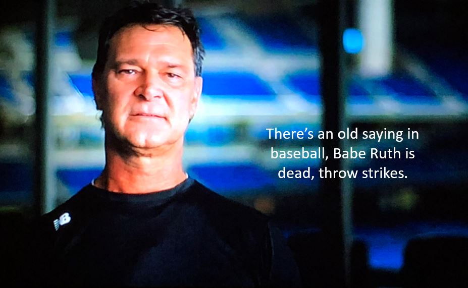 AKD_56's tweet photo. There's and old saying in baseball, Babe Ruth is dead, throw strikes. #Simpsons #Mattingly #SpringfieldOfDreams https://t.co/JMeVpqP2Dy