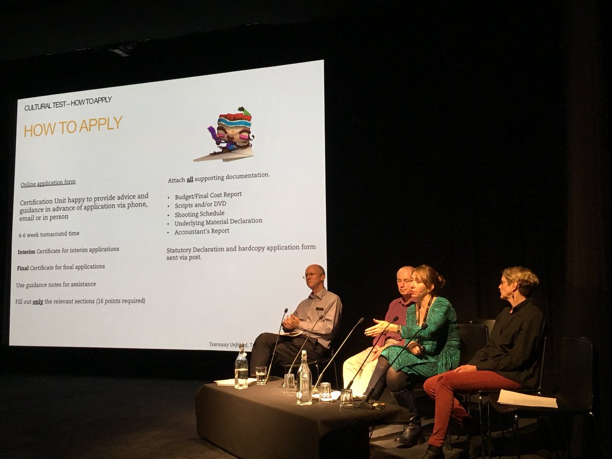 AnnaMansiBFI's tweet photo. Talking #tax relief with the experts: James Bramsdon @safferys, Des Ryan #HMRC, and Val Ames @kindleentUK @bfi Children’s TV Seminar #kidstv https://t.co/E3778nq828