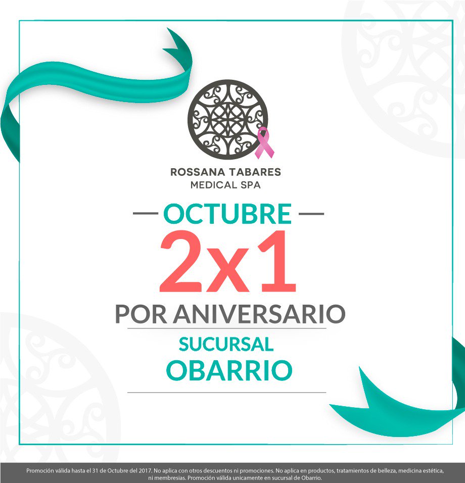 ¡No hay excusas para no consentirte! Visítanos en nuestra sucursal #Obarrio y aprovecha nuestro 2x1 en tratamientos y servicios