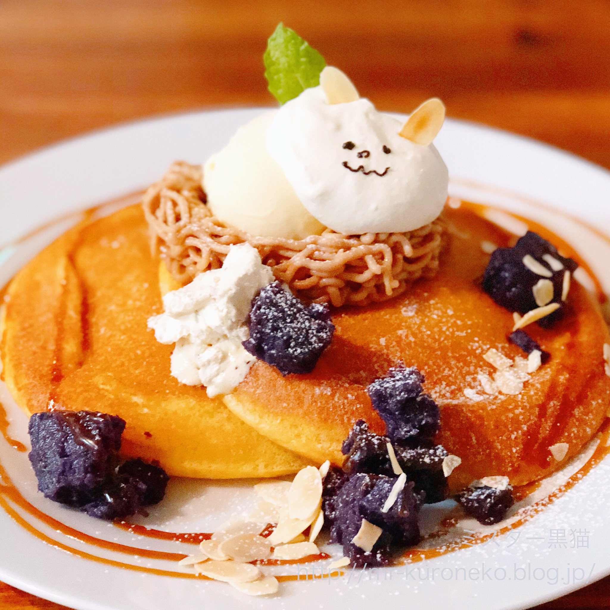 ミスター黒猫 カフェ 喫茶店 スイーツ パンケーキ No Twitter パンパンパンケーキ Nenecafe 稲毛 季節のパンケーキ モンブランクリームと紫芋パンケーキ ホットケーキぽい生地の優しいパンケーキ 生地は1枚か2枚か選べます ホイップがかわいいにゃーฅ