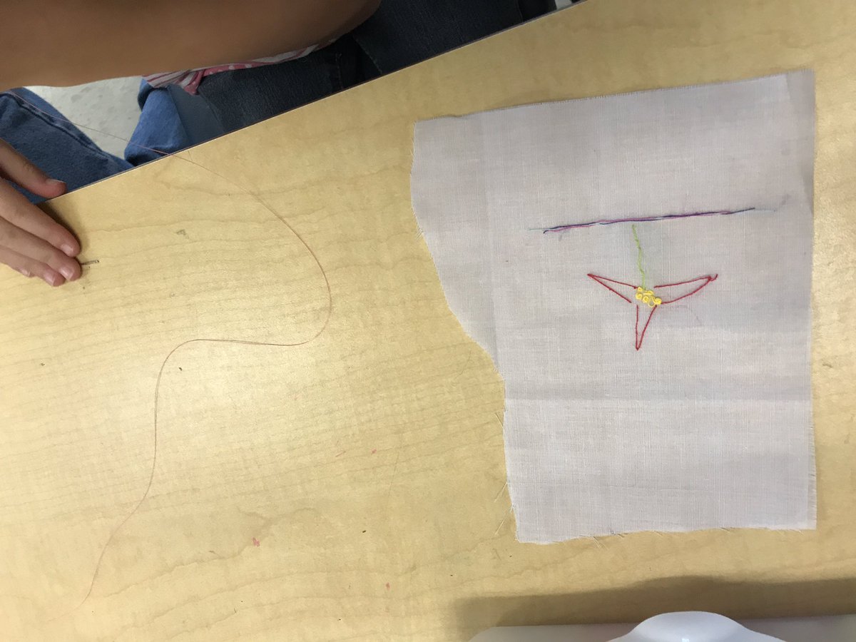 asant_7's tweet image. Clubs @PoplinES_NC  Sewing club threading a needle. Students and their home projects!  #TeamUCPS @MrsAmyWeddine @PoplinPrincipal @PoplinAP