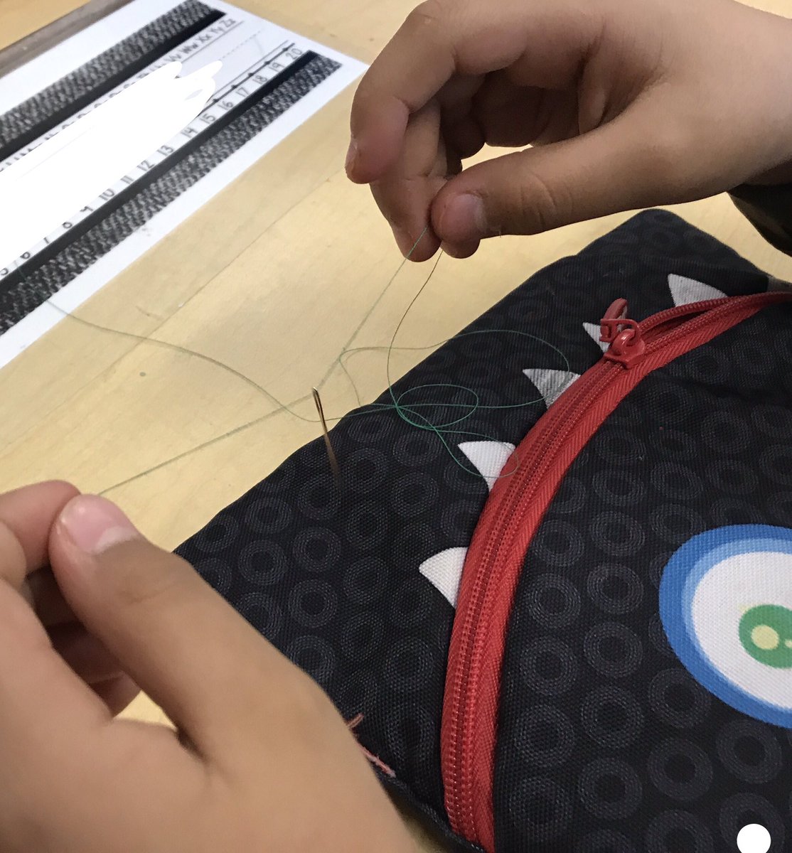 asant_7's tweet image. Clubs @PoplinES_NC  Sewing club threading a needle. Students and their home projects!  #TeamUCPS @MrsAmyWeddine @PoplinPrincipal @PoplinAP