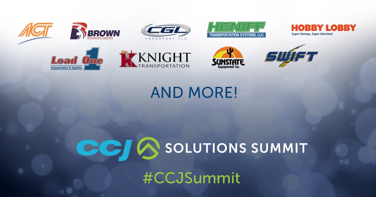 CCJnow's tweet photo. Network with some of the top fleets in America at #CCJSummit, November 13-15, in Palm Springs, CA. Register today: https://t.co/UN8R8grhHV https://t.co/NFU0e4jo9f