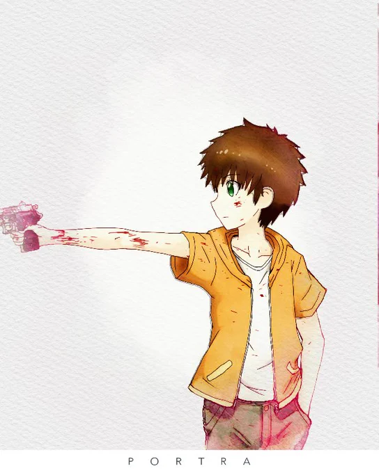 この前描いたサイコパスが男体化して帰ってきた!!#イラスト 