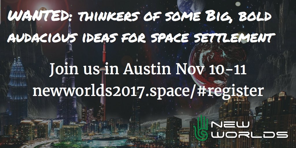 kenhoagland's tweet photo. Have ideas for colonizing Mars. The Moon, free Space? 

You. Are. Not. Alone. 

You've got @DrPhiltill for one. And a lot of others. https://t.co/VhMUw6BldL