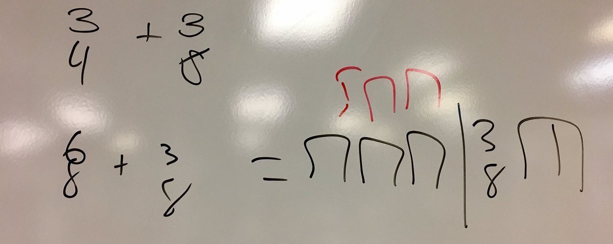 bandatwestwood's tweet photo. Seeking common denominators to shift from 3/4 into 3/8. #numeracyinmusic #deeperunderstandingoftime #bandatwestwood https://t.co/GHKfygxTEn