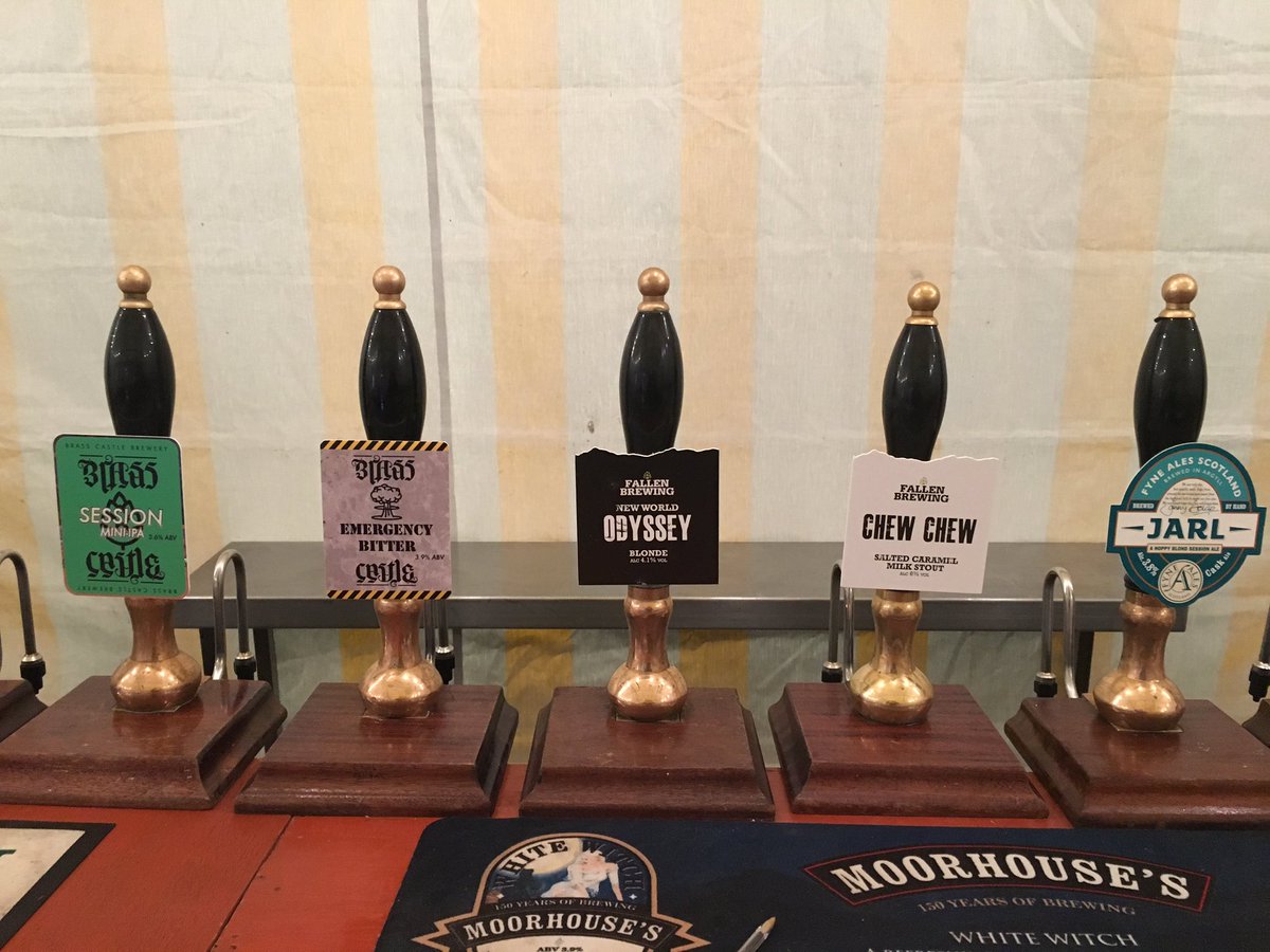 TheFactoryTap's tweet image. A small selection of the 60+ #realales available this weekend all on handpull #kendal #streetfood @KitchenThai