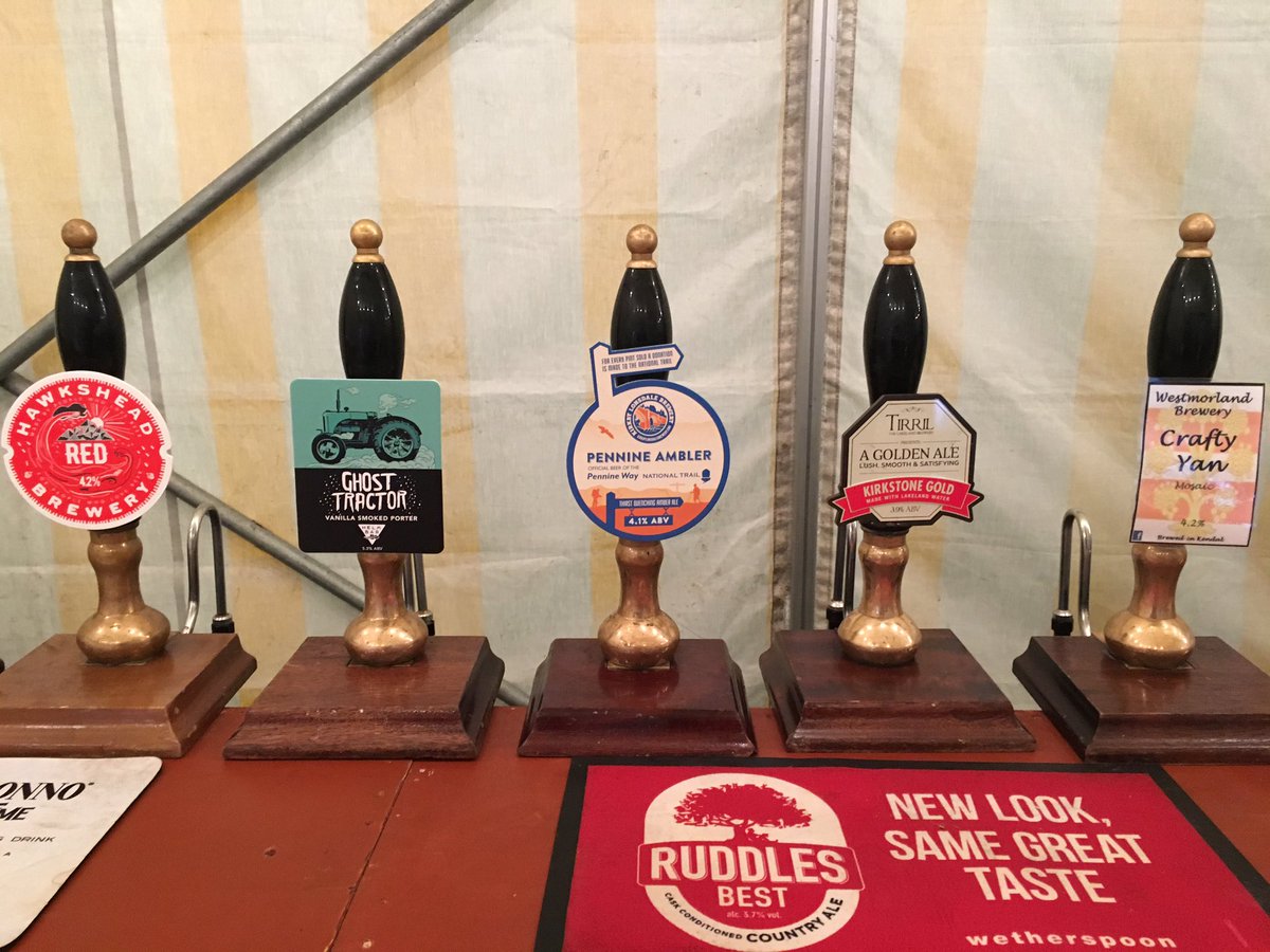 TheFactoryTap's tweet image. A small selection of the 60+ #realales available this weekend all on handpull #kendal #streetfood @KitchenThai