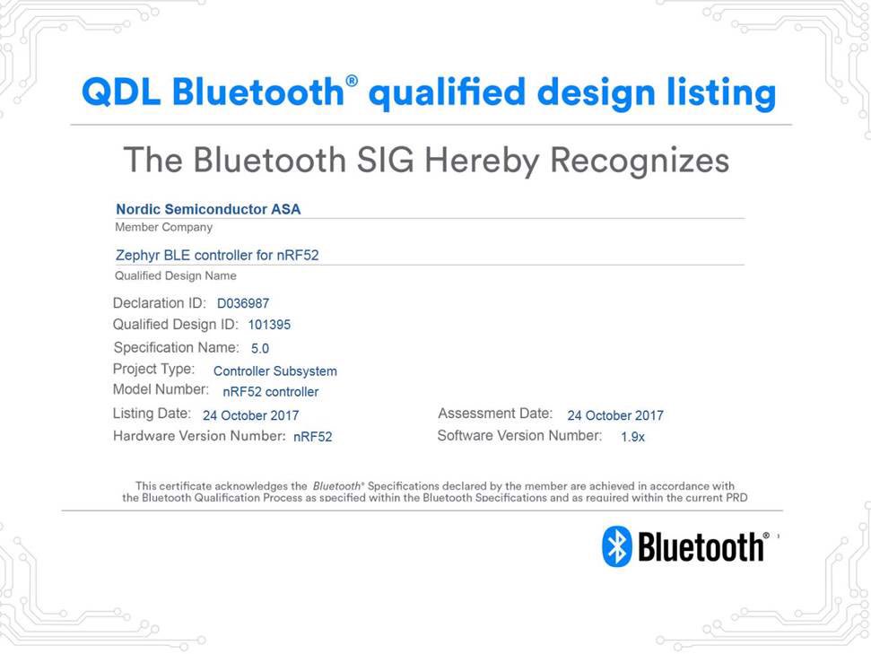 carlescufi's tweet photo. @NordicTweets qualifies open source @ZephyrIoT #BLE Controller https://t.co/VsUstth0NQ