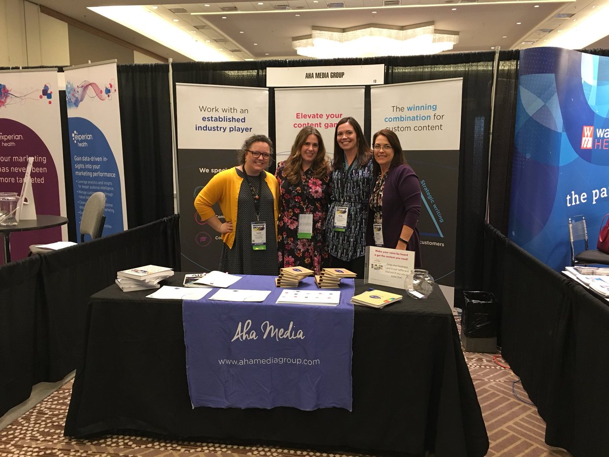 ahaval's tweet photo. A chance to win an Echo Dot! Come visit Aha Media at booth 13 @Greystone #HCIC2017 https://t.co/UjY6Z3AUua